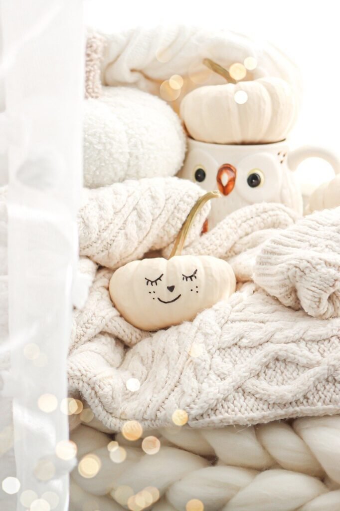 bed, cozy, autumn