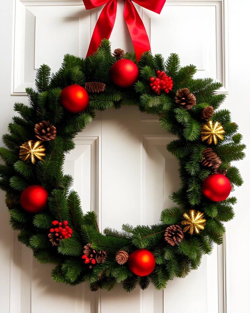wreath, christmas wreath, decorations
