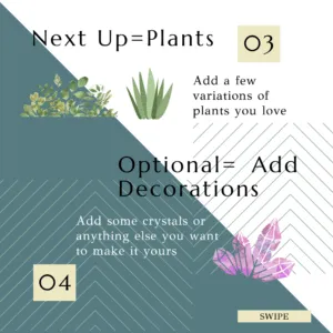 what you need to build a terrarium= pictures of pebbles and soil