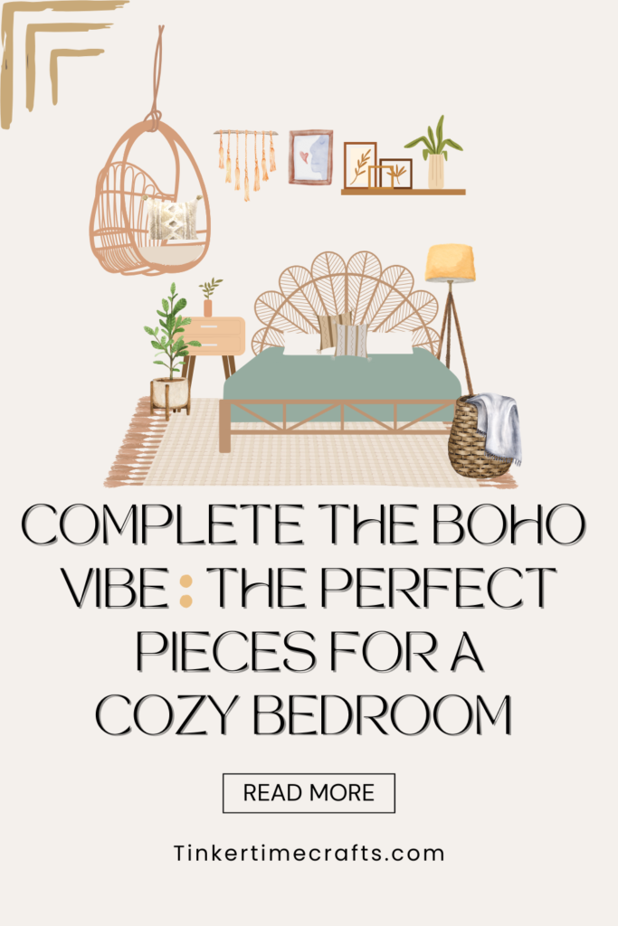 Boho Bedroom Graphics organized to recreate a bedroom 