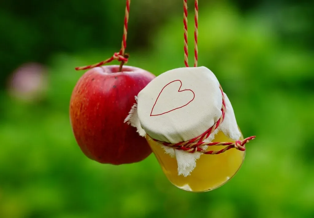 apple, apple compote, mason jar