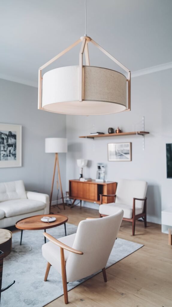  Scandinavian lighting in a living room 