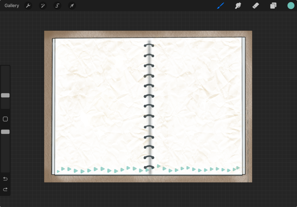 Procreate Screen shot of brushes 