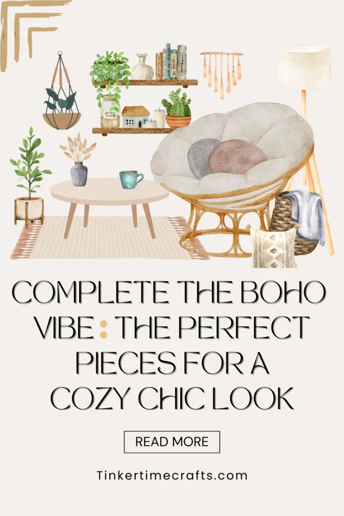 Boho living room clip art 