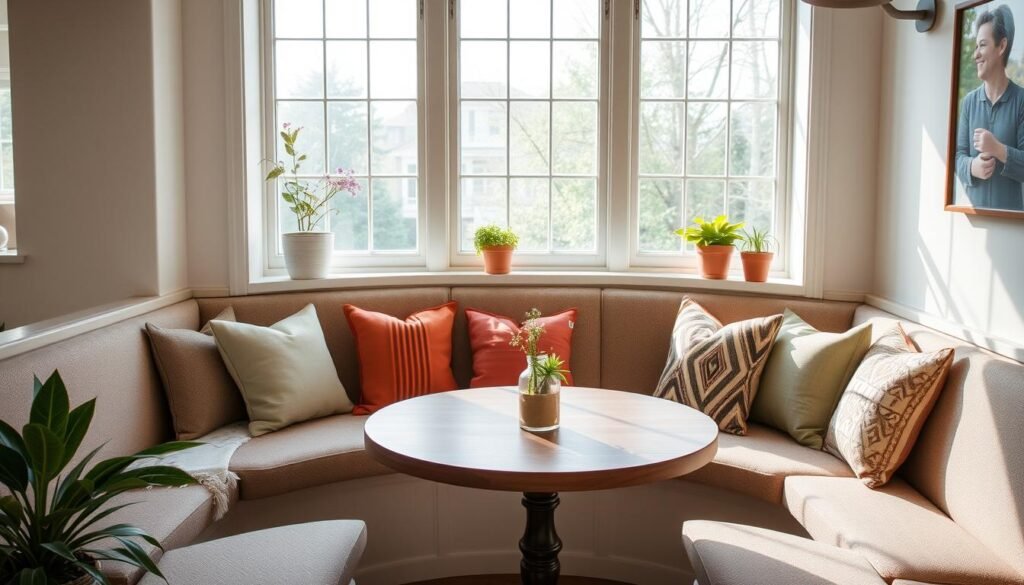 Large family corner dining nook 