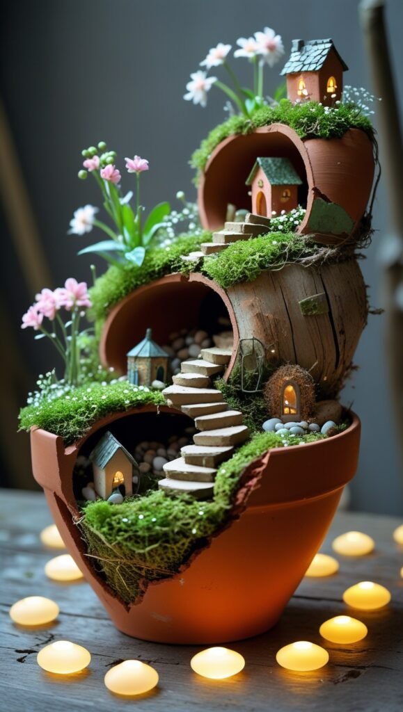 DIY boho fairy garden ideas 